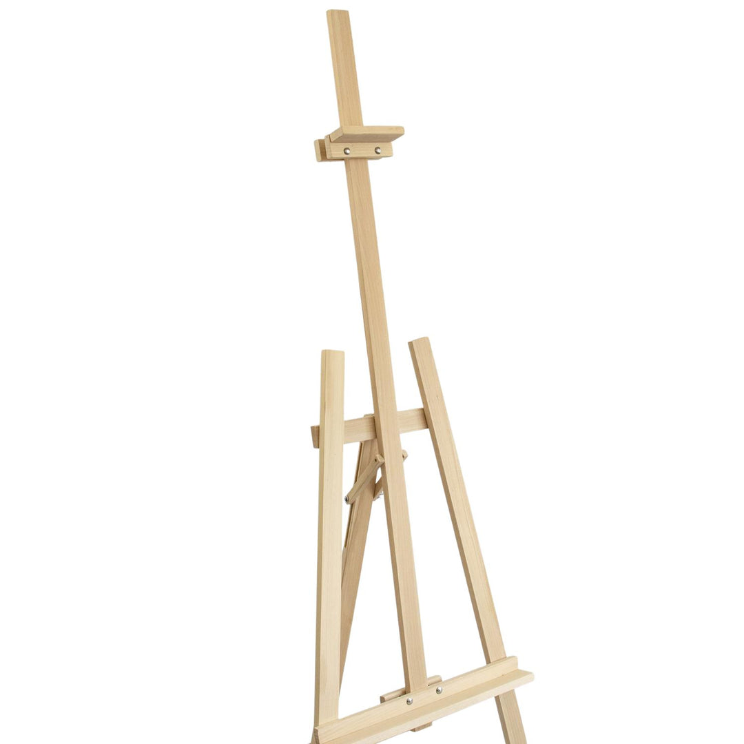 Smol Drew Malstaffelei aus Buchenholz 150cm Dreibein Staffelei für Erwachsene, Kinder und Professionelle Künstler Klappbar Neigbar Ausstellungsstaffelei
