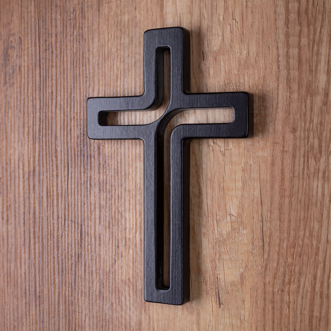 Drewniane Krzyże Hängendes Kreuz Aus Buchenholz Modern Wandkreuz Kruzifix Glatte Oberflaeche Haengend Holzkreuz (naturholz, 30x18x1,8cm) 4700532677