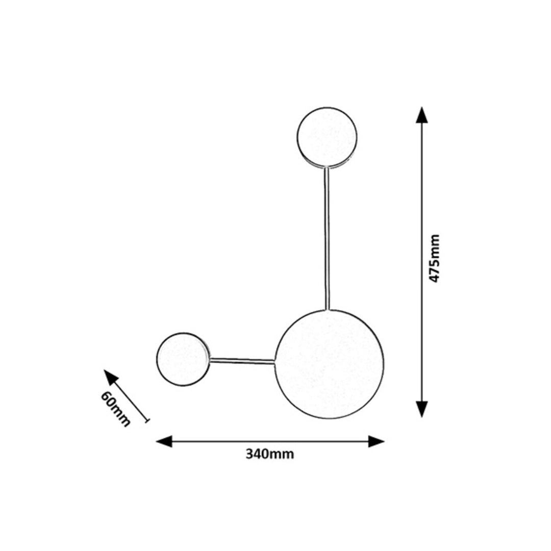 Amadeo LED 7W schwarz 6258 Wandleuchte mit einer Farbtemperatur von 4000 K