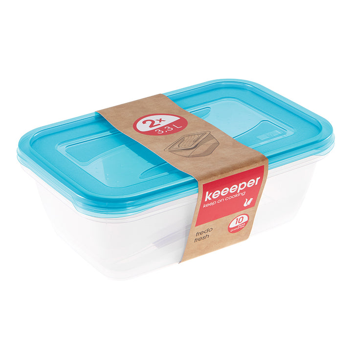 Keeeper Set von Lebensmittelbehältern 2 x 3,3 L Fredo Fresh