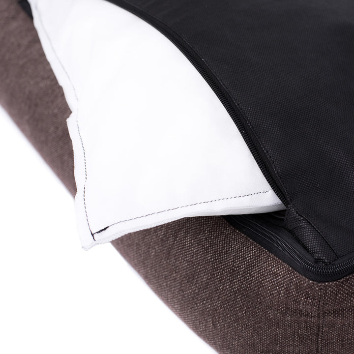 Mestizo Mallorca Comfort Haustierbett Hundekorb Tierbett Hundesofa aus Strapazierfähigem Polsterstoff (Außenmaße: 100x75cm / Innenmaße: 70x53cm, Beige/weiß)