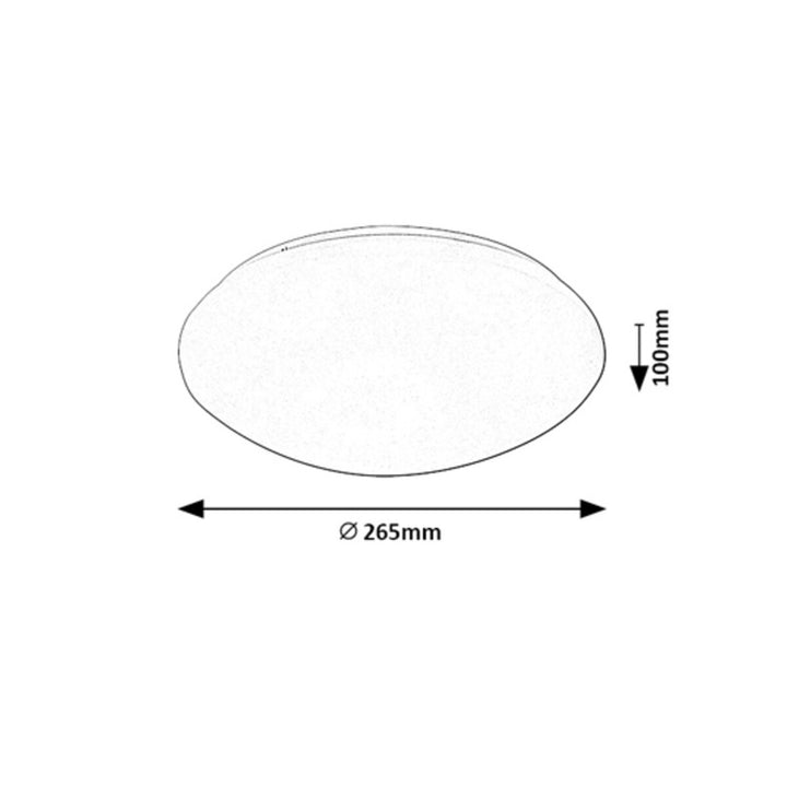 Rabalux Lucas 71332 LED-Deckenleuchte mit regulierbaren Mikrowellen-Bewegungssensor IP44 12W 830 LM LED-Lichtquelle Innenleuchten Farbtemperatur von 4000 K Naturweiß