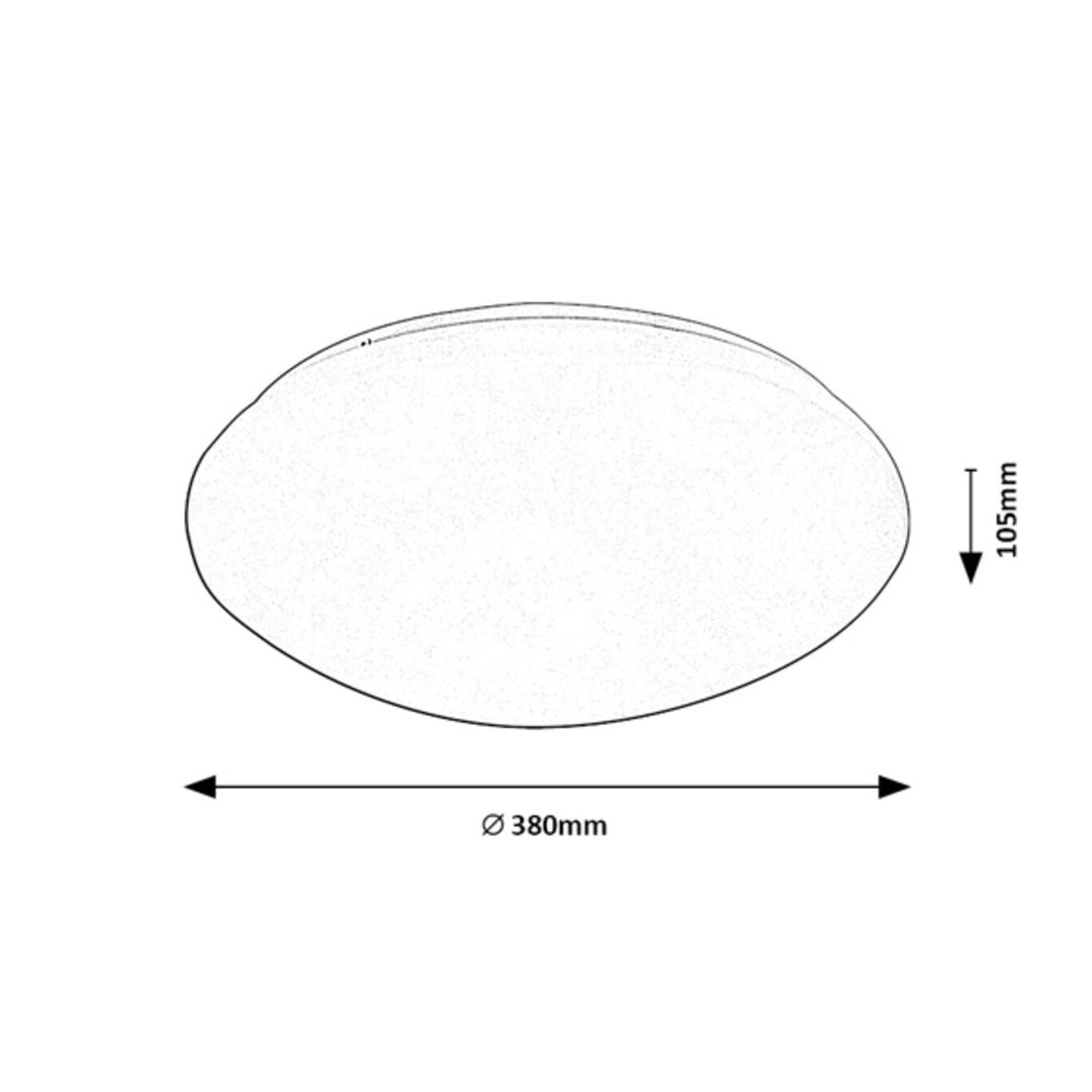 Rabalux Lucas 71334 LED-Deckenleuchte mit regulierbaren Mikrowellen-Bewegungssensor IP44 24W 1750 LM LED-Lichtquelle Innenleuchten Farbtemperatur von 4000 K Naturweiß