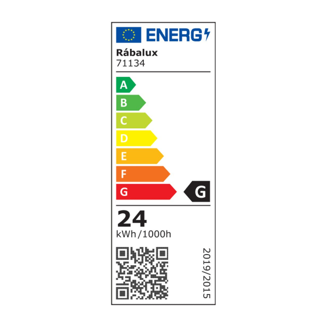 Rabalux Lucas 71334 LED-Deckenleuchte mit regulierbaren Mikrowellen-Bewegungssensor IP44 24W 1750 LM LED-Lichtquelle Innenleuchten Farbtemperatur von 4000 K Naturweiß