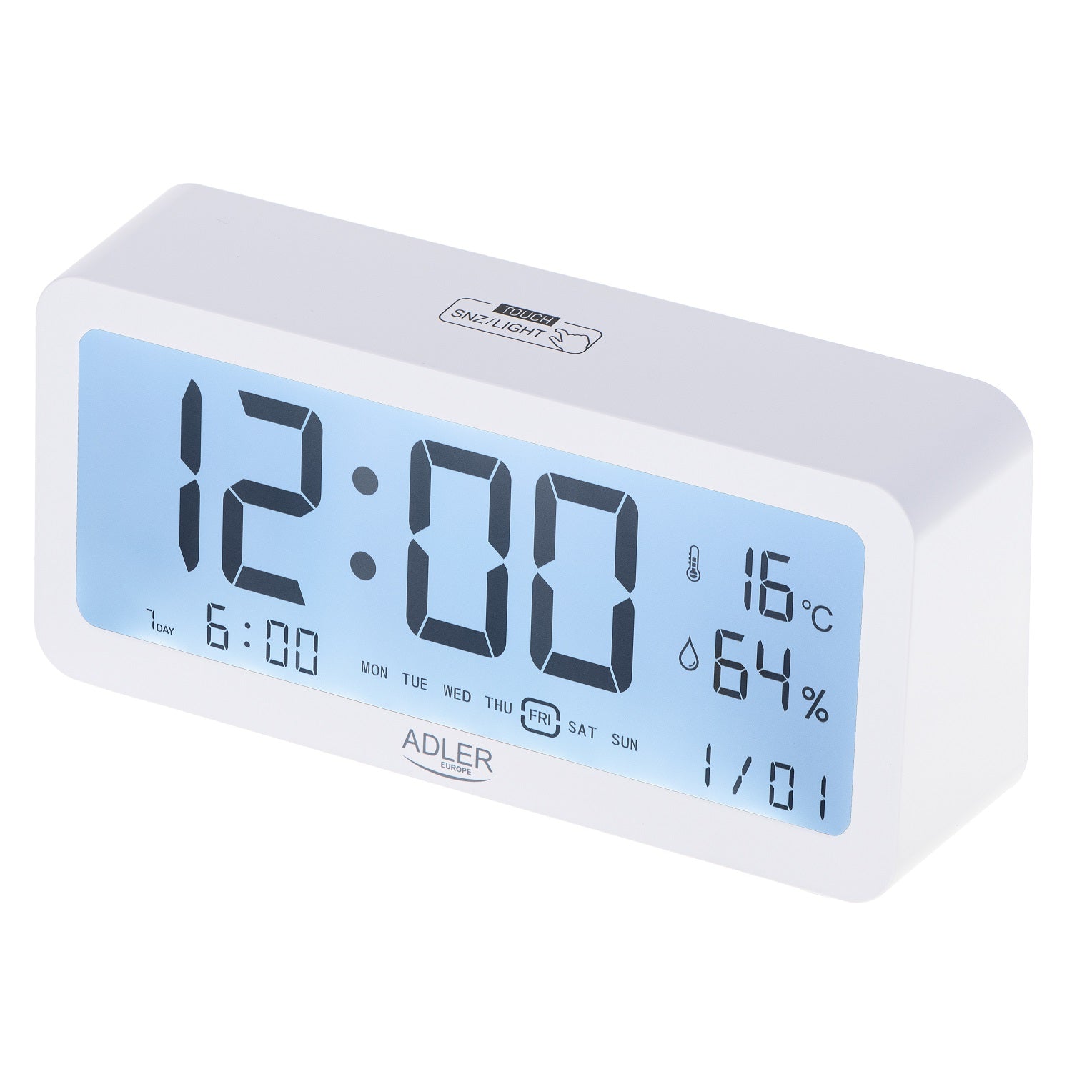 Digitale Uhr mit Temperatuursensor 37x17cm Große Wanduhr Alarm LED Dis –  Euroelectronics DE