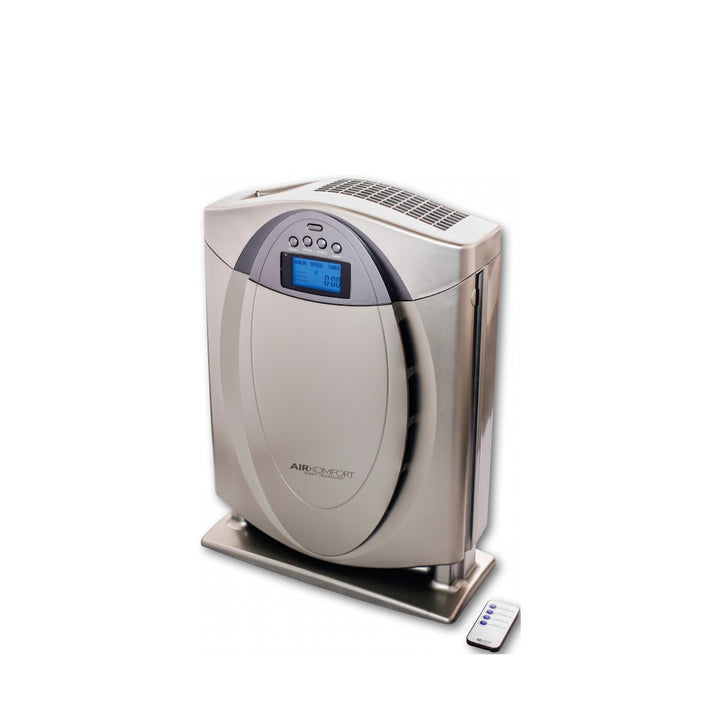 AirKomfort AC-05 Luftreiniger, Hepa- und Kohlefilter 3 Stufen der Luftstromintensität Fernbedienung 12-Stunden-Timer