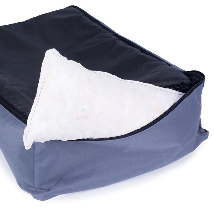 Mestizo Valencia Orthopedic Orthopädisches Haustierbett Hundekorb Tierbett Hundesofa Außenmaße: 65x50cm / Innenmaße: 41x27cm, Marine/Schwarz