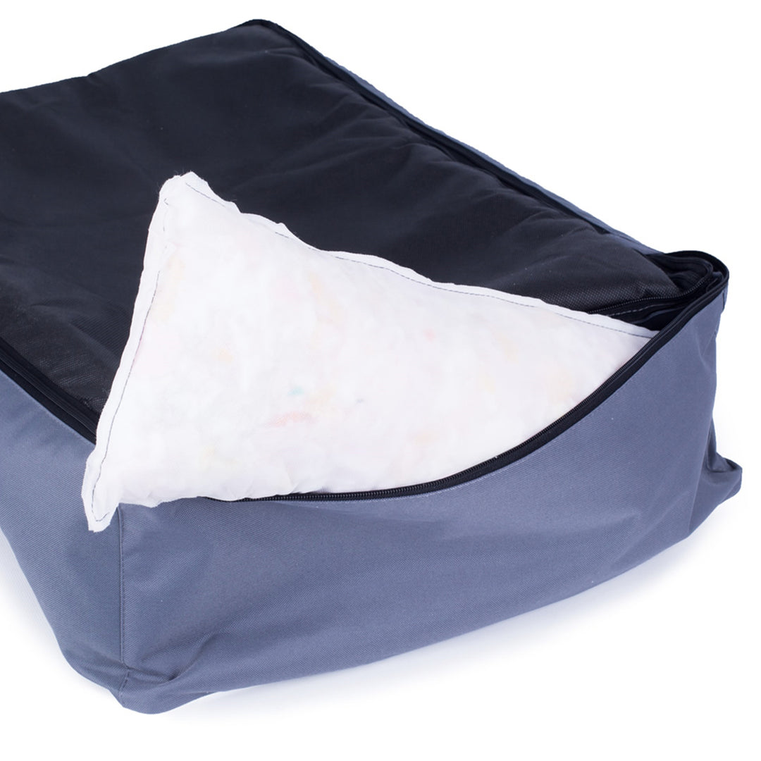 Mestizo Valencia Orthopedic Orthopädisches Haustierbett Hundekorb Tierbett Hundesofa Außenmaße: 65x50cm / Innenmaße: 41x27cm, Marine/Rot