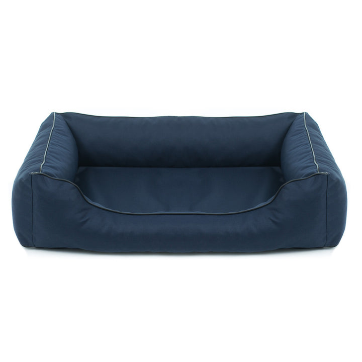 Mestizo Valencia Orthopedic Orthopädisches Haustierbett Hundekorb Tierbett Hundesofa Außenmaße: 80 x 60 cm / Innenmaße: 56 x 40 cm Marine/Schwarz