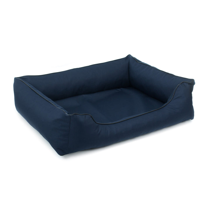 Mestizo Valencia Orthopedic Orthopädisches Haustierbett Hundekorb Tierbett Hundesofa Außenmaße: 80 x 60 cm / Innenmaße: 56 x 40 cm Marine/Schwarz