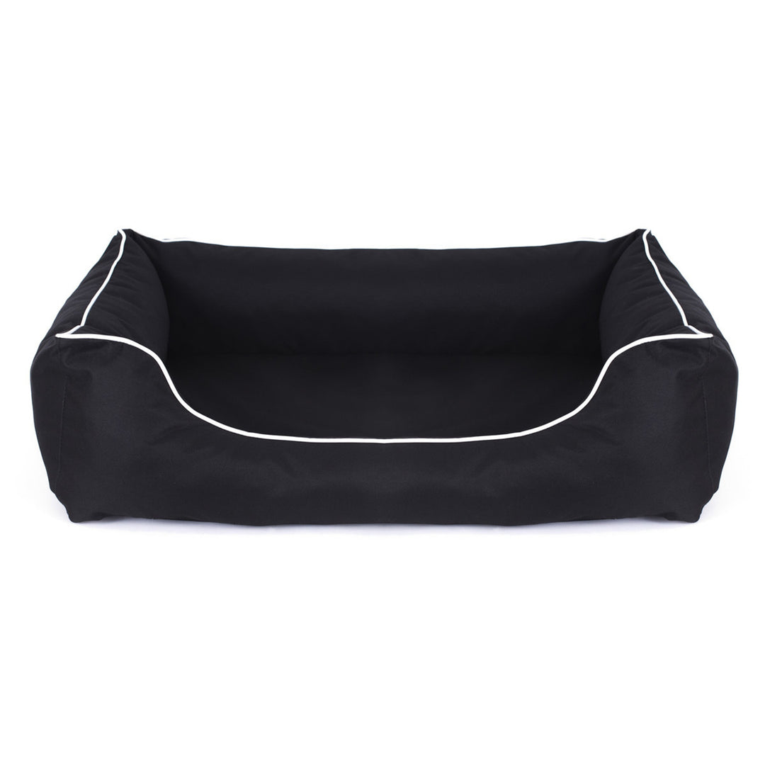 Mestizo Valencia Orthopedic Orthopädisches Haustierbett Hundekorb Tierbett Hundesofa Außenmaße: 80 x 60 cm / Innenmaße: 56 x 40 cm Schwarz/Weiß