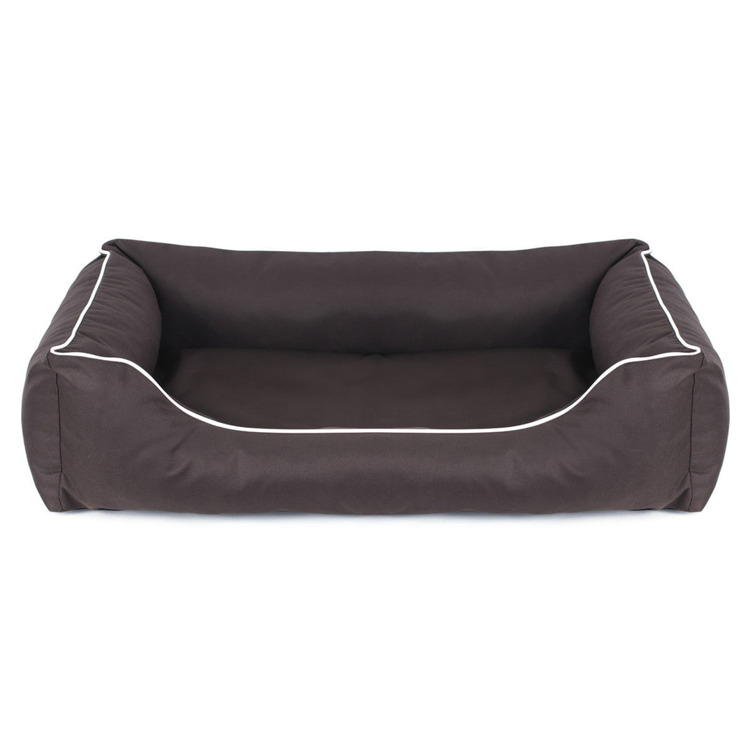 Mestizo Valencia Orthopedic Orthopädisches Haustierbett Hundekorb Tierbett Hundesofa Außenmaße: 80 x 60 cm / Innenmaße: 56 x 40 cm Braun/Weiß