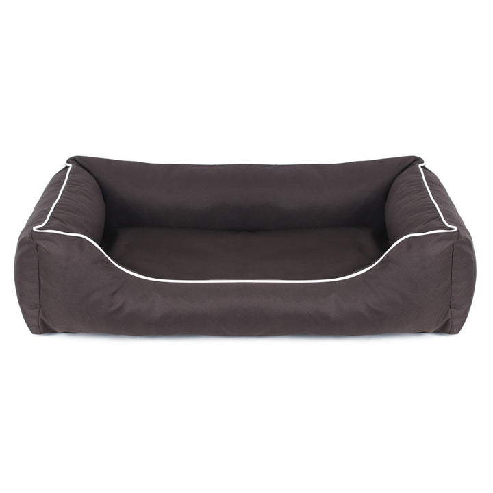 Mestizo Valencia Orthopedic Orthopädisches Haustierbett Hundekorb Tierbett Hundesofa Außenmaße: 80 x 60 cm / Innenmaße: 56 x 40 cm Braun/Weiß