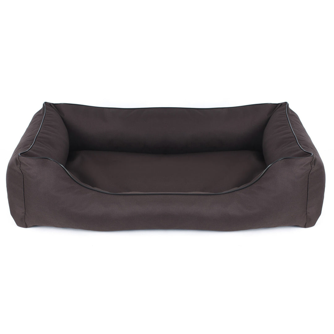 Mestizo Valencia Orthopedic Orthopädisches Haustierbett Hundekorb Tierbett Hundesofa Außenmaße: 100x75 cm / Innenmaße: 70x53 cm Braun/Schwarz