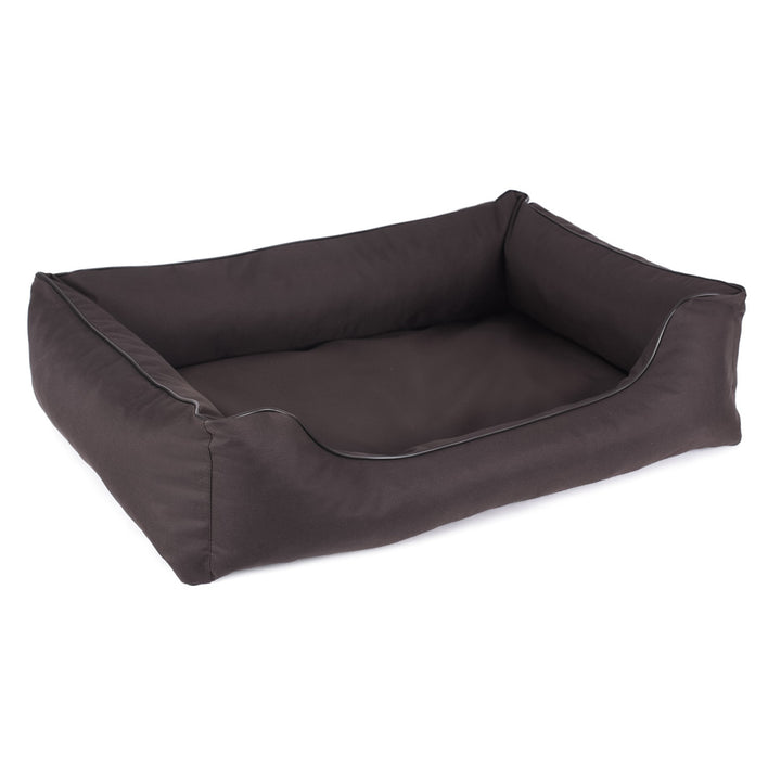 Mestizo Valencia Orthopedic Orthopädisches Haustierbett Hundekorb Tierbett Hundesofa Außenmaße: 100x75 cm / Innenmaße: 70x53 cm Braun/Schwarz