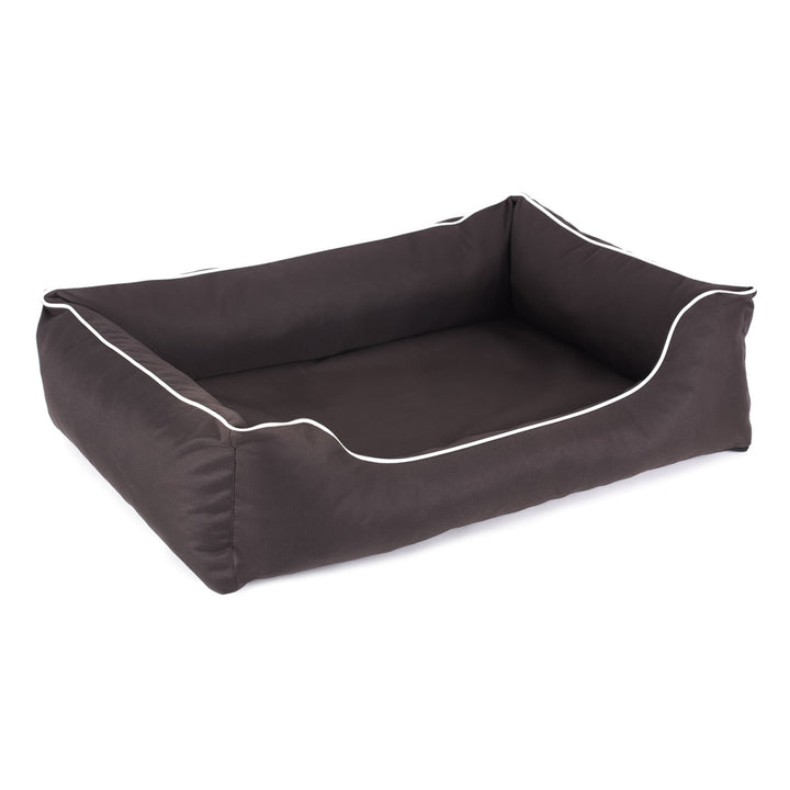 Mestizo Valencia Orthopedic Orthopädisches Haustierbett Hundekorb Tierbett Hundesofa Außenmaße: 100x75 cm / Innenmaße: 70x53 cm Braun/Weiß