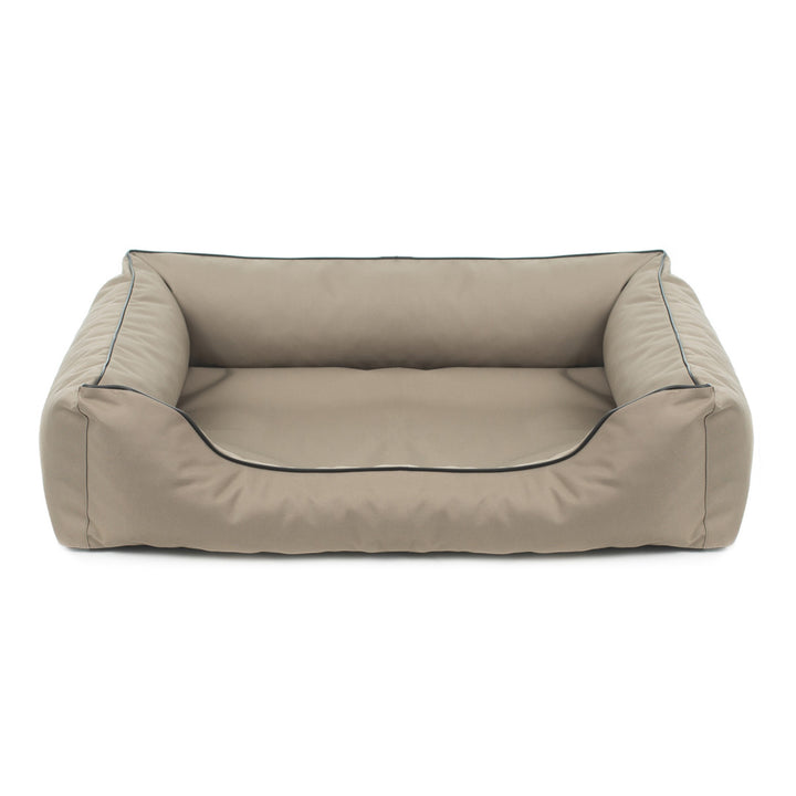 Mestizo Valencia Orthopedic Orthopädisches Haustierbett Hundekorb Tierbett Hundesofa Außenmaße: 100x75 cm / Innenmaße: 70x53 cm Beige/Schwarz