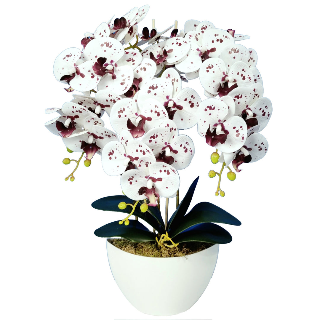 Damich Künstliche Orchidee im Blumentopf Pflanze Künstliche Blume Kuns – Euroelectronics DE