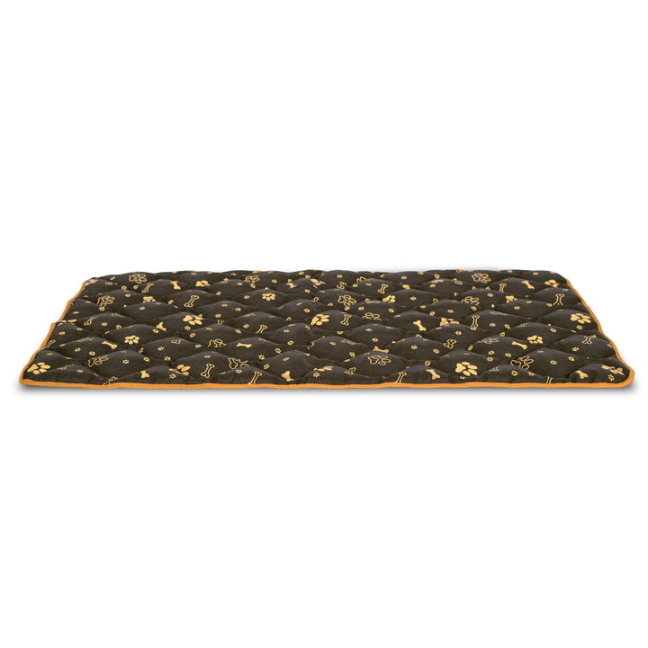 Prestige Hundebett Hundematte Haltbare wasserdichte Hundematratze mit einem Muster aus goldenen Knochen in Braun (120x80cm)