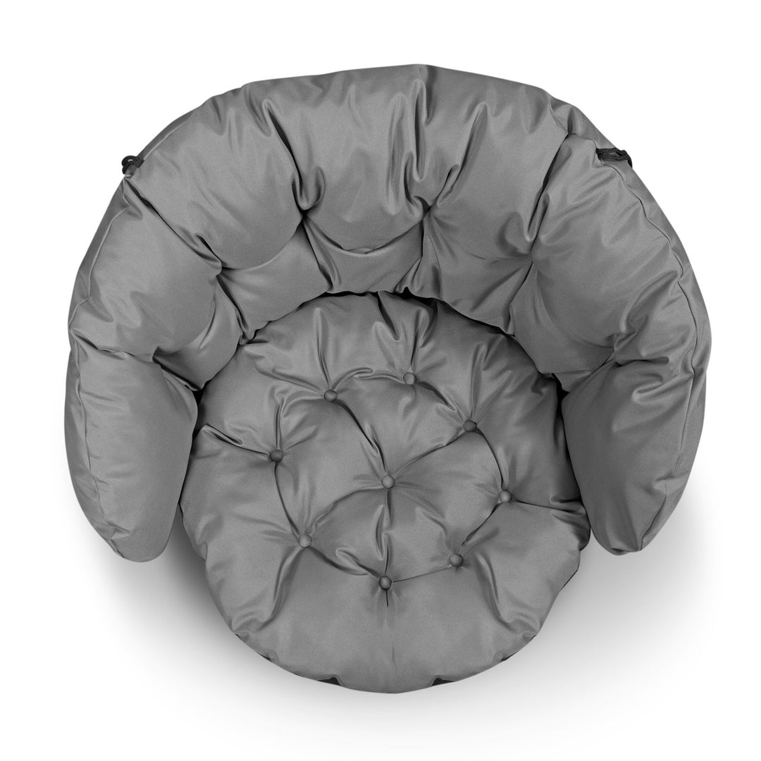 Gartenkissen-Set 2x 122x40 cm und 1x 190x40 cm Wasserdicht Grau