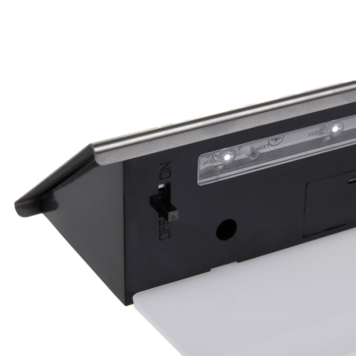 Solar Hausnummernleuchte mit Plexiglas: 17x13cm Hausnummer mit LED Beleuchtung Dämmerungssensor IP44 60lm 1.5W Kaltweiß 6000K Außenwandleuchte