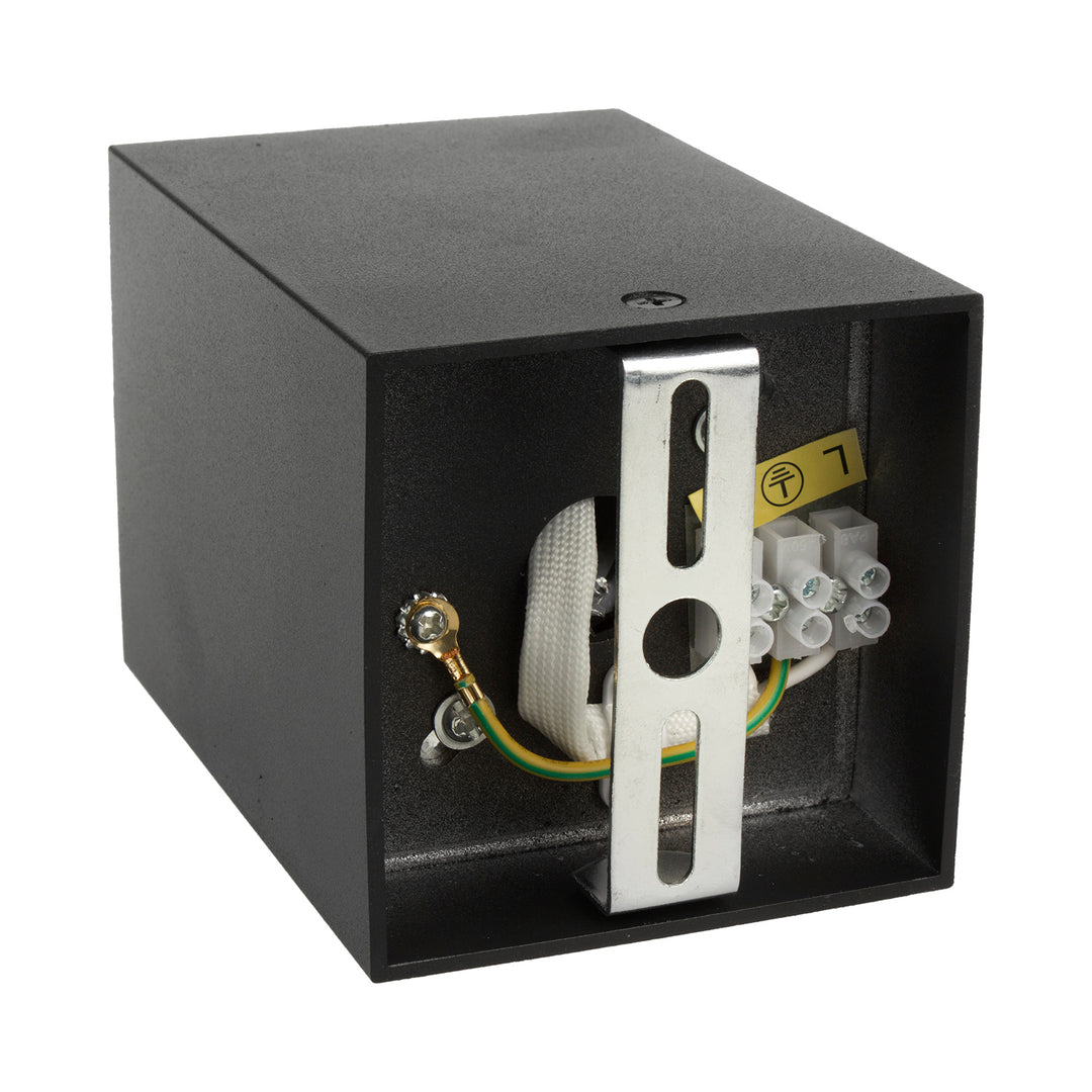 3x Maclean Röhre / Anbauleuchte, Spot, quadratisch, Aluminium, GU10, 80x80x115mm, schwarz, MCE426 B + 3x LED Leuchtmittel 5W