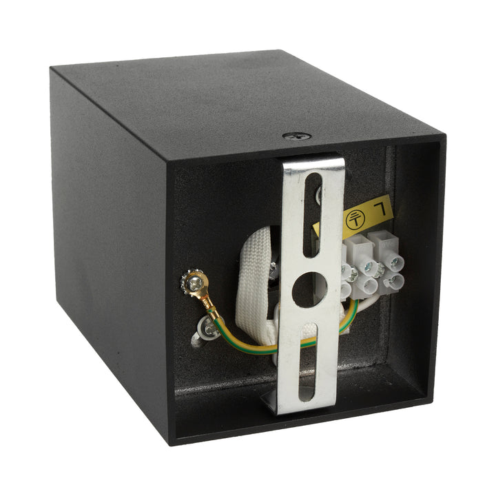 3x Maclean Röhre / Anbauleuchte, Spot, quadratisch, Aluminium, GU10, 80x80x115mm, schwarz, MCE426 B + 3x LED Leuchtmittel 5W
