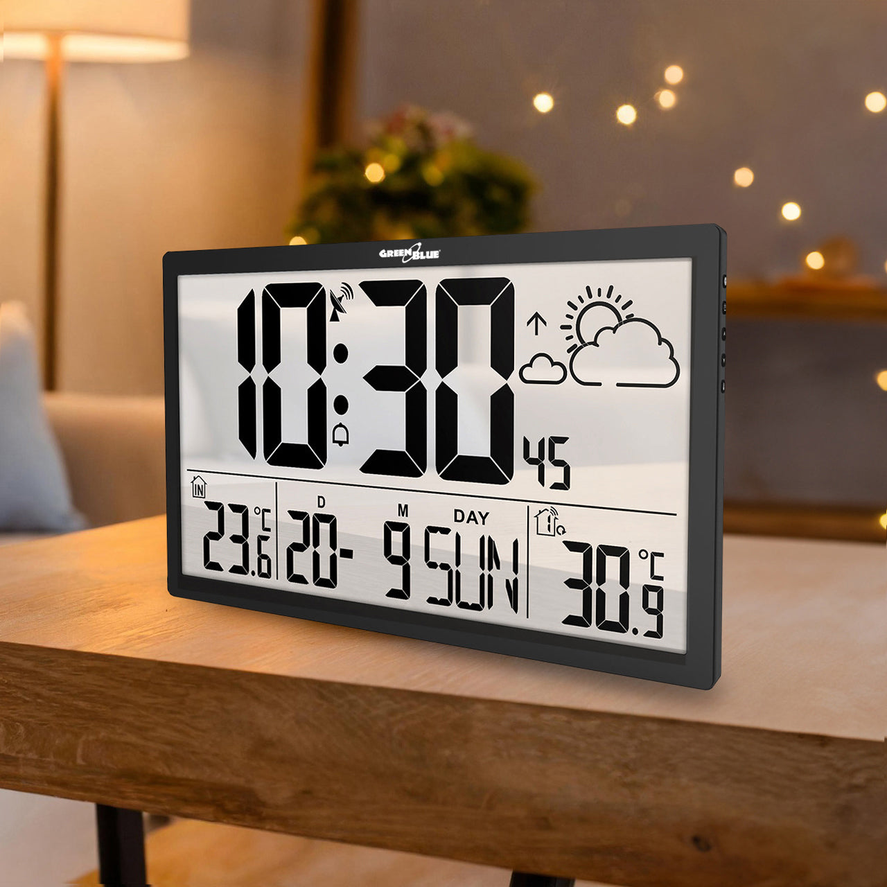 Digitale Wanduhr Mit Temperatur & Luftfeuchtigkeit – Große Anzeige, Stummer Lauf