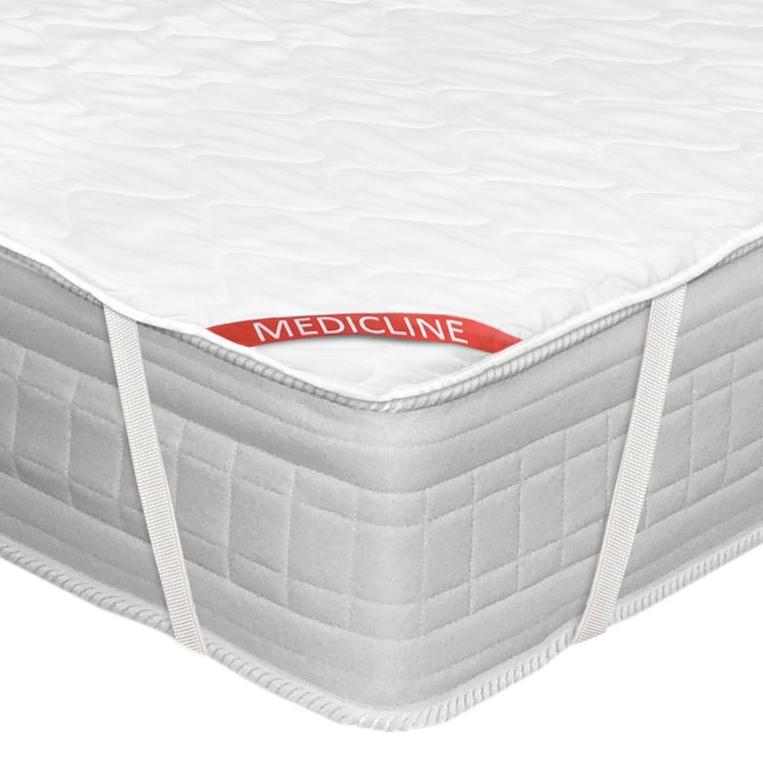 Medicline Matratzenschutzbezug Matratzenschoner Matratzenbezug Matratzenschutz mit Faden Gesteppt Antiallergisch und Hygienisch Waschbar bis 30 Grad (160x200cm / Gewicht: 135 g/m2)