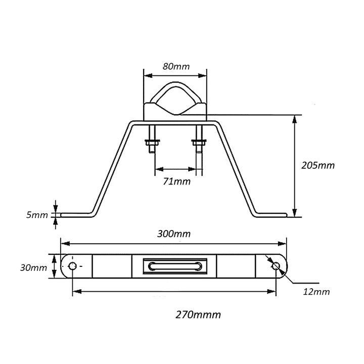 Maclean MCTV-933 Wandabstandshalter für Mast bis Ø 71mm Antennenmasthalterung Halterung für Satelliten-Schüssel (Wandabstand: 20cm)