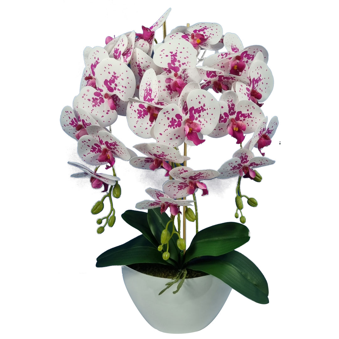 Damich Künstliche Orchidee im Blumentopf Pflanze Künstliche Blume Kuns – Euroelectronics DE