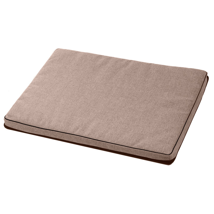 Leon Standard Hundekatzenmatratze 80x60x5cm in beige mit schwarzer Zierleiste