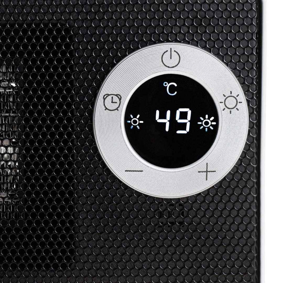 Adler Europe AD 7746 Heizlüfter aus Keramik mit LCD-Display, Timer 1-8 Stunden, Temperaturregulierung 10-49°C, Zwei Heizstufen: 700W, 1000W, Automatische