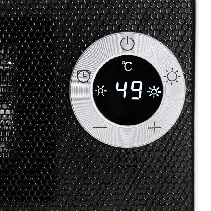 Adler Europe AD 7746 Heizlüfter aus Keramik mit LCD-Display, Timer 1-8 Stunden, Temperaturregulierung 10-49°C, Zwei Heizstufen: 700W, 1000W, Automatische