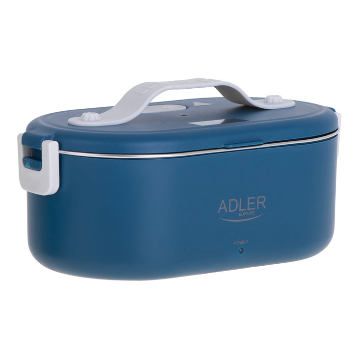 Adler Europe AD 4505 Elektrische Lunchbox Lebensmittelbehälter Fassungsvermögen: 0,8 Liter Erwärmt und Hält Mahlzeiten bis zu 70 °C Warm Nennleistung: 45–55 W 220–240 V ~ 50/60 Hz (Blau)