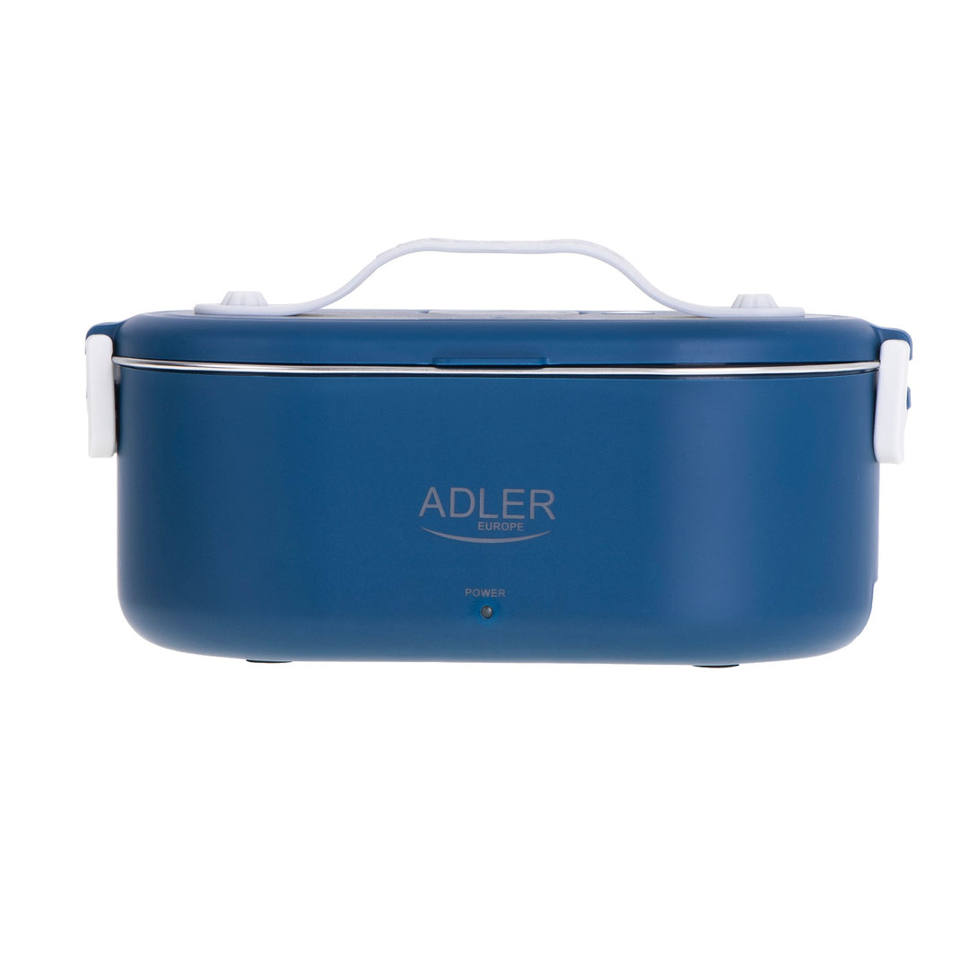Adler Europe AD 4505 Elektrische Lunchbox Lebensmittelbehälter Fassungsvermögen: 0,8 Liter Erwärmt und Hält Mahlzeiten bis zu 70 °C Warm Nennleistung: 45–55 W 220–240 V ~ 50/60 Hz (Blau)