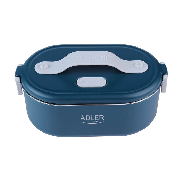 Adler Europe AD 4505 Elektrische Lunchbox Lebensmittelbehälter Fassungsvermögen: 0,8 Liter Erwärmt und Hält Mahlzeiten bis zu 70 °C Warm Nennleistung: 45–55 W 220–240 V ~ 50/60 Hz (Blau)
