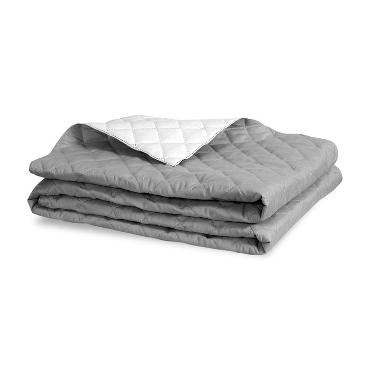 Medicline Bettdecke Doppelseitige Steppdecke für das Bett 100% Mikrofaser-Polyester Antiallergisch Schlafdecke 160 x 200 cm, Grau/weiß