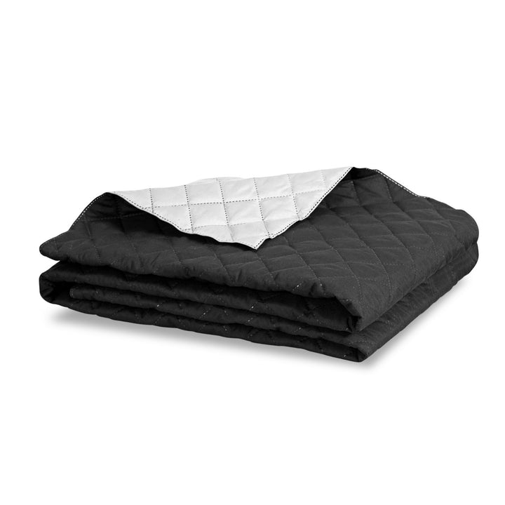 Medicline Bettdecke Doppelseitige Steppdecke für das Bett 100% Mikrofaser-Polyester Antiallergisch Schlafdecke 220 x 240 cm, Weiß/Schwarz