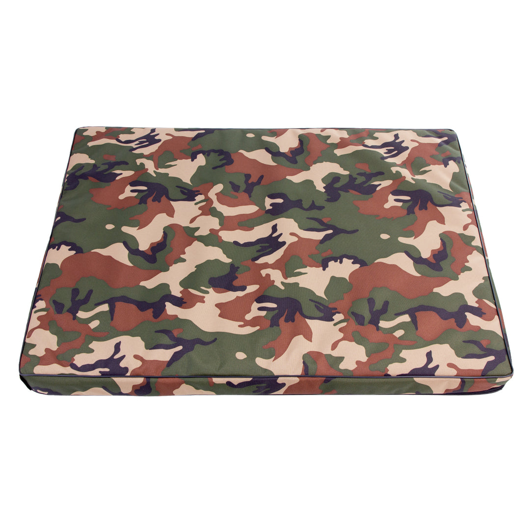 Mestizo Vigo Hundematratze Hundebett Hundematte Matratze für Hunde Rutschfester Boden Wasserdichtes Cordura-Polyestergewebe (80x60x5cm, Tarnmuster/Schwarz)