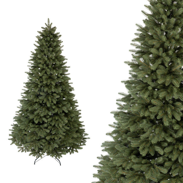 Künstlicher Weihnachtsbaum Kanadische Tanne aus Hochwertigem Polyethylen (PE) und PVC, Inspiriert von natürlichen kanadischen Tannenbäumen (220cm)