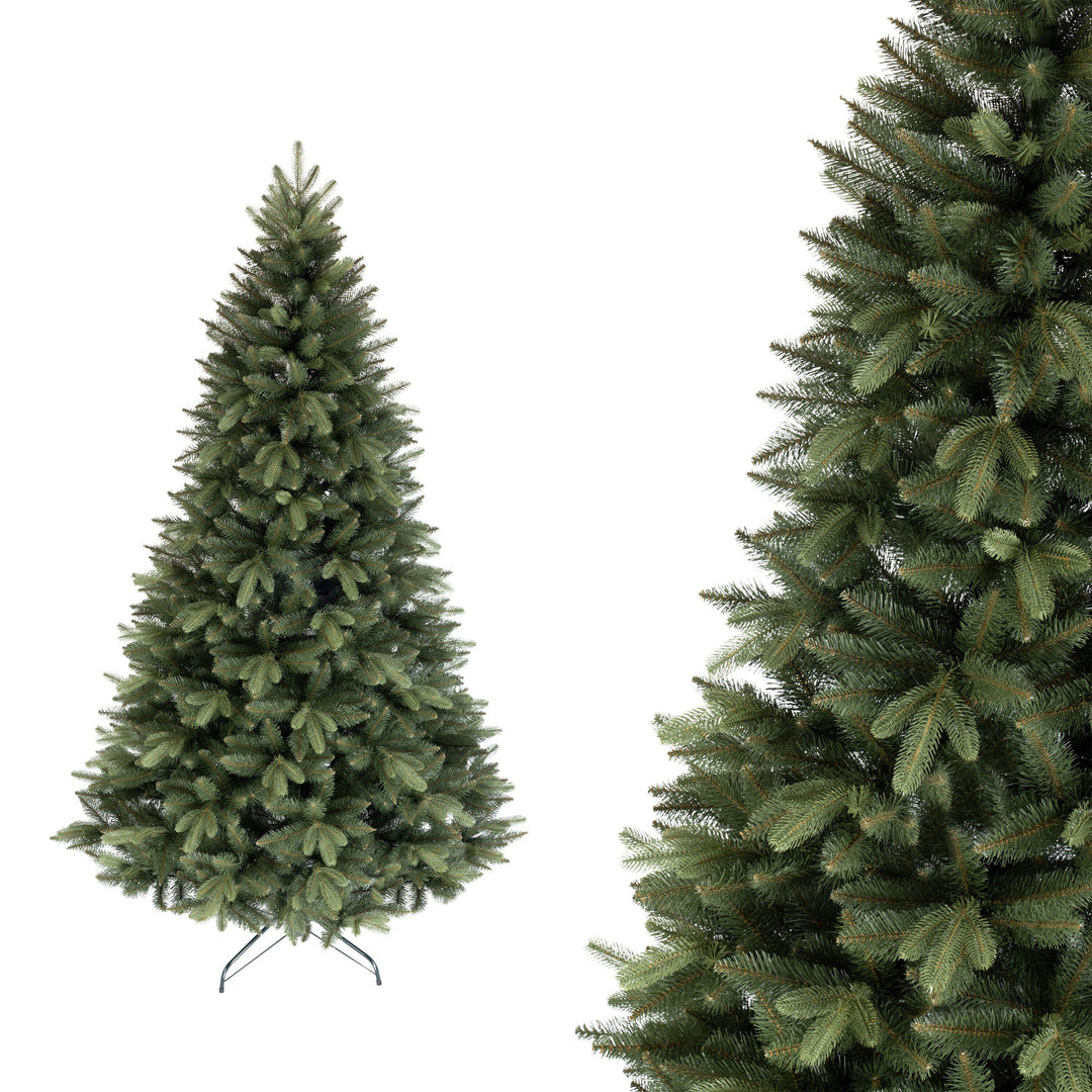 Novatom SSGPE220 Künstlicher Weihnachtsbaum Fichte mit PE-Zweigen, 220 cm