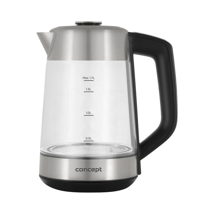 Concept 1.7L Glas-Wasserkocher mit Temperaturregelung und Brühgruppe RK4190