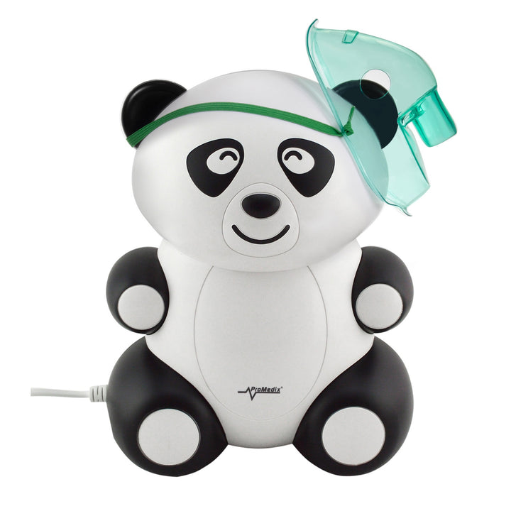 Promedix Reisebett, 125x65x74cm, grau, Rollen, Schutzhülle, PR-803 G + Panda Baby-Inhalator PR-812