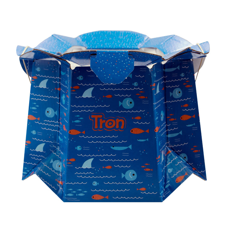 Reisebett Promedix, 125x65x74cm, blau, Rollen, Schutzhülle, PR-803B + Einweg-Babytöpfchen Tron Fisch 10 Stück