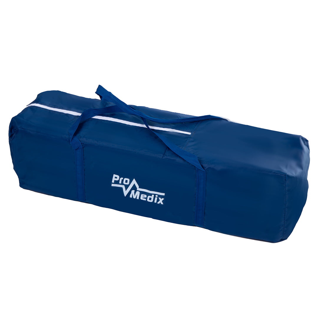 Reisebett Promedix, 125x65x74cm, blau, Rollen, Schutzhülle, PR-803B + Baby Fudge Inhalator PR-810