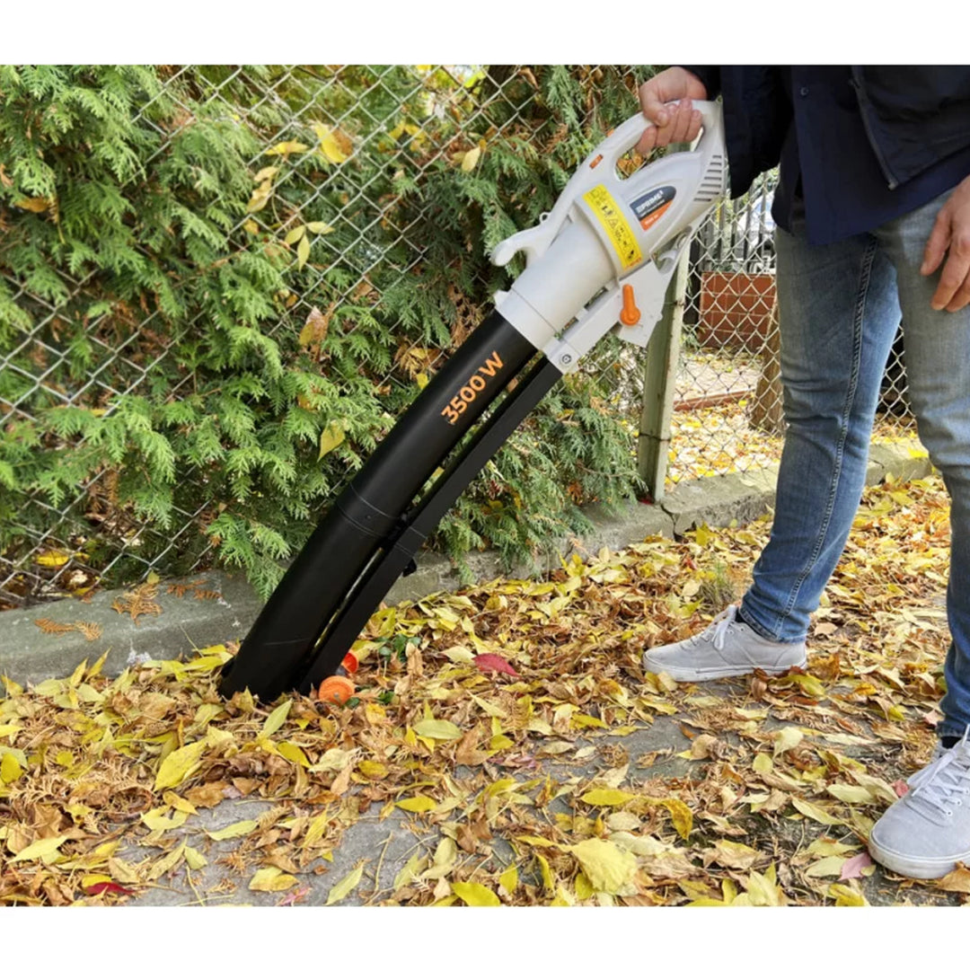 Prime3 GVB41 3 in 1 Laubsauger Gebläse und Laubhäcksler , Maximale Leistung: 3500 W, Leistungsregelung: 6-stufig Beutelkapazität: 45 l