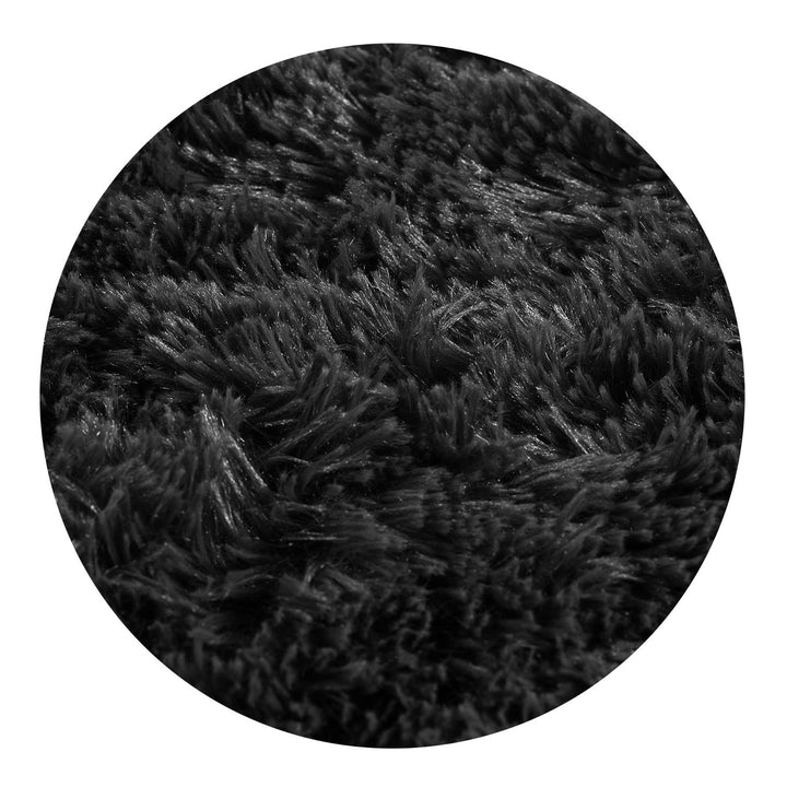 Schwarzer Plüschteppich 160x220 Kurzflor Shaggy DYWSHA120/160CZA