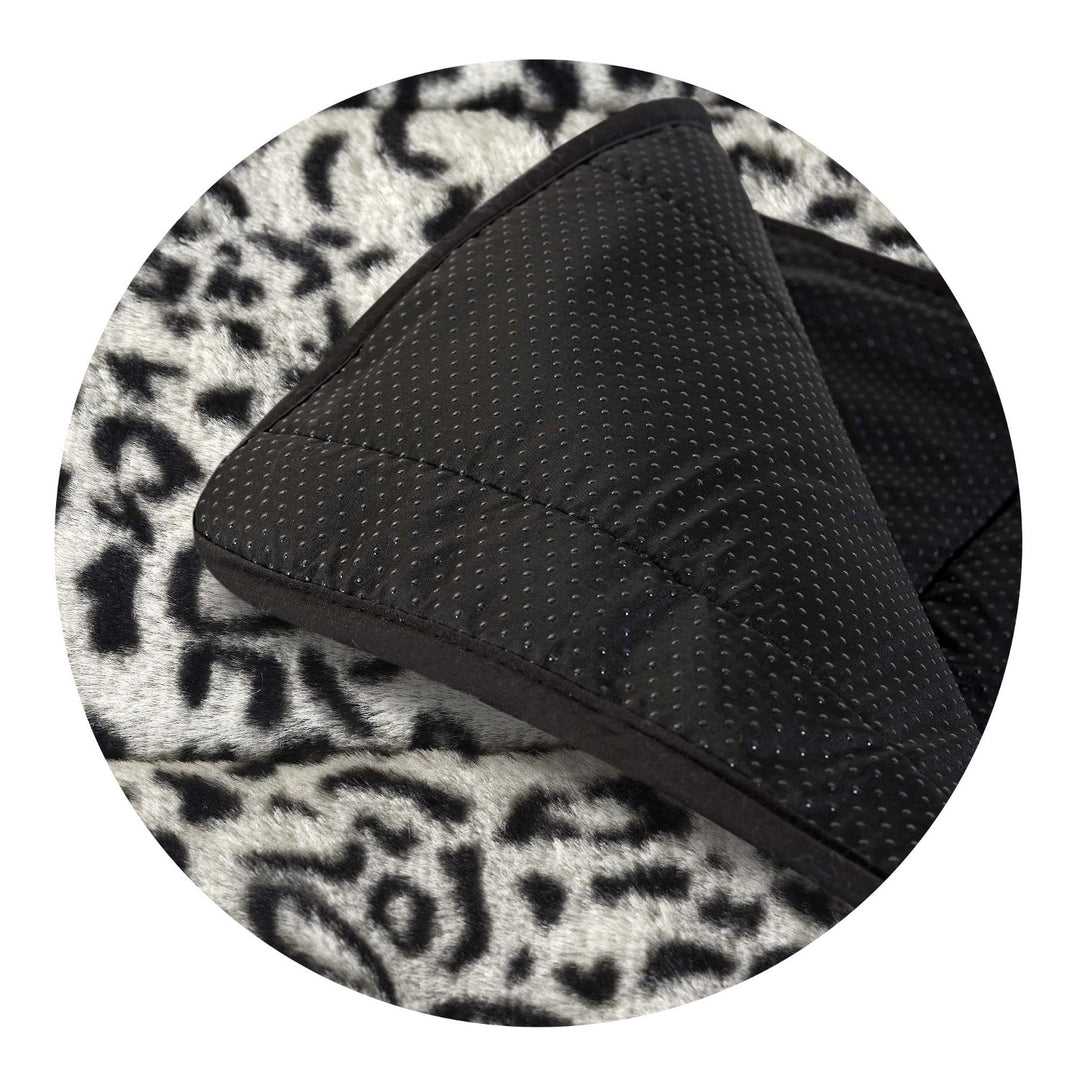 Plüschteppich, Kaninchenfell-Imitat, rutschfest, 120 x 160 cm, sibirisches Muster, DYWRAB120/160SYB