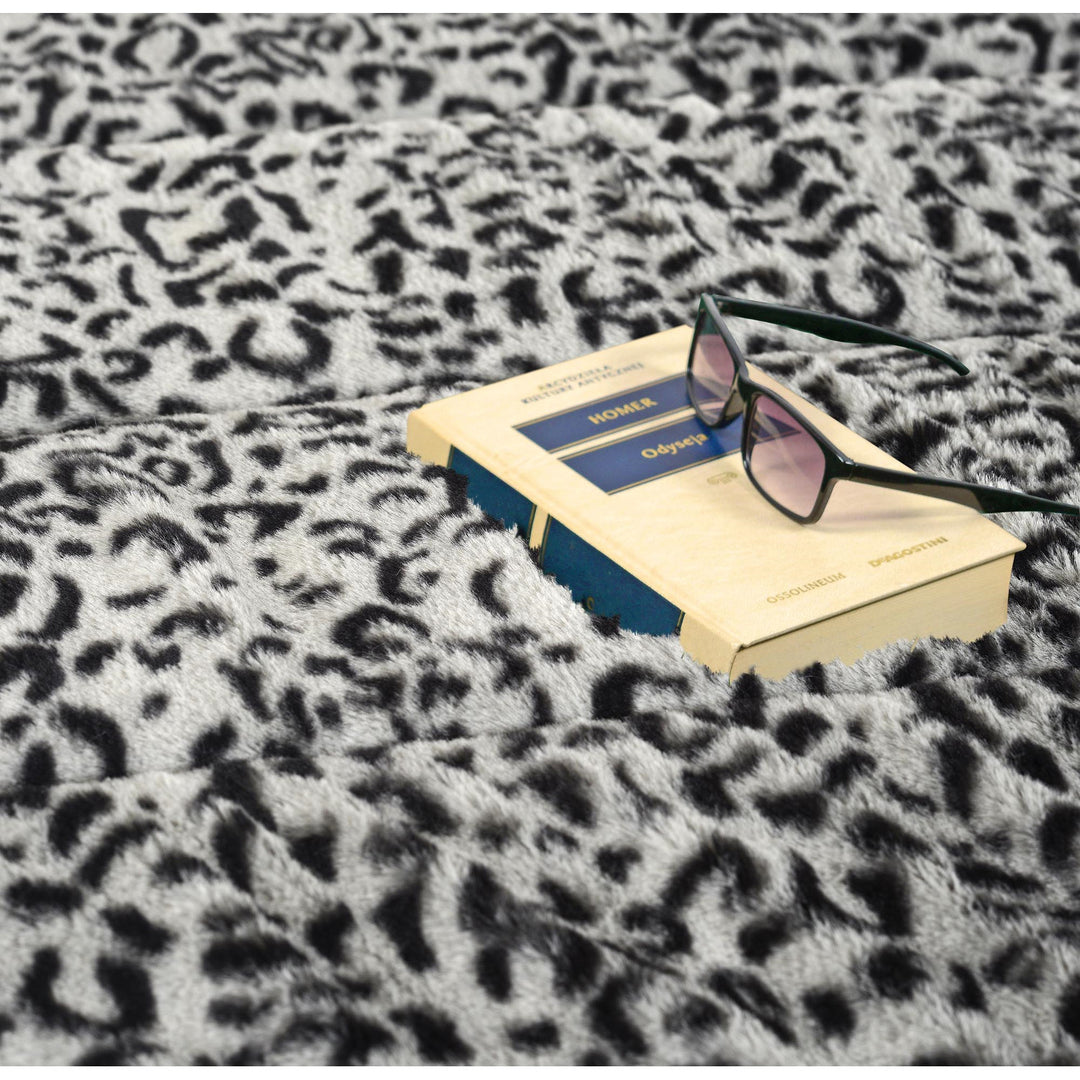 Plüschteppich, Kaninchenfell-Imitat, rutschfest, 120 x 160 cm, sibirisches Muster, DYWRAB120/160SYB